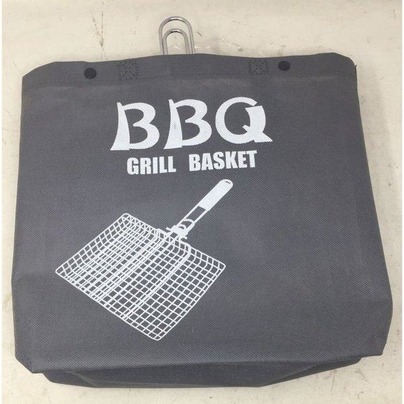 BBQ Grill Basket with Bag , Gloves, Wooden Skewers and Utensils New In Packaging - Picture 1 of 7